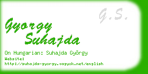 gyorgy suhajda business card